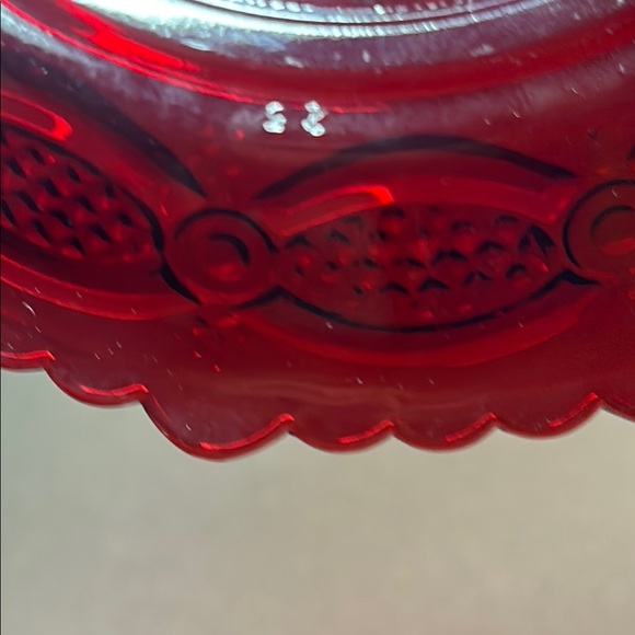 Avon Cape Cod Red Glass Dinnerware 7 1/4” - Picture 11 of 12